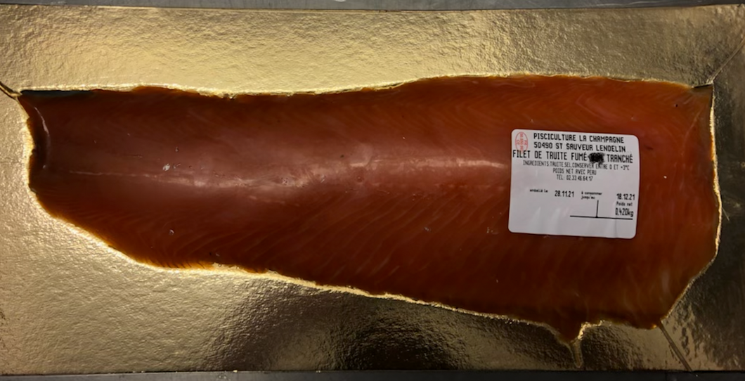 Bande Filet Truite fumée prédécoupée