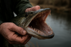 Mâchoire de brochet : anatomie, dents et précautions indispensables pour les pêcheurs