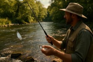 Pêcher la truite à la cuillère : guide complet pour choisir sa cuillère, maîtriser l’animation lente et lire la rivière